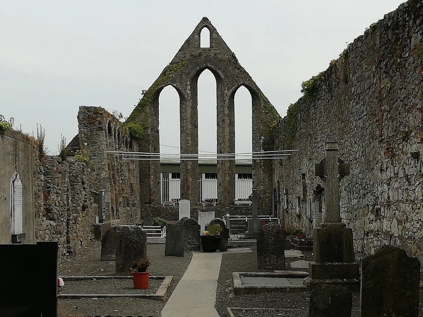 A headstone at Franciscan Friary Graveyard