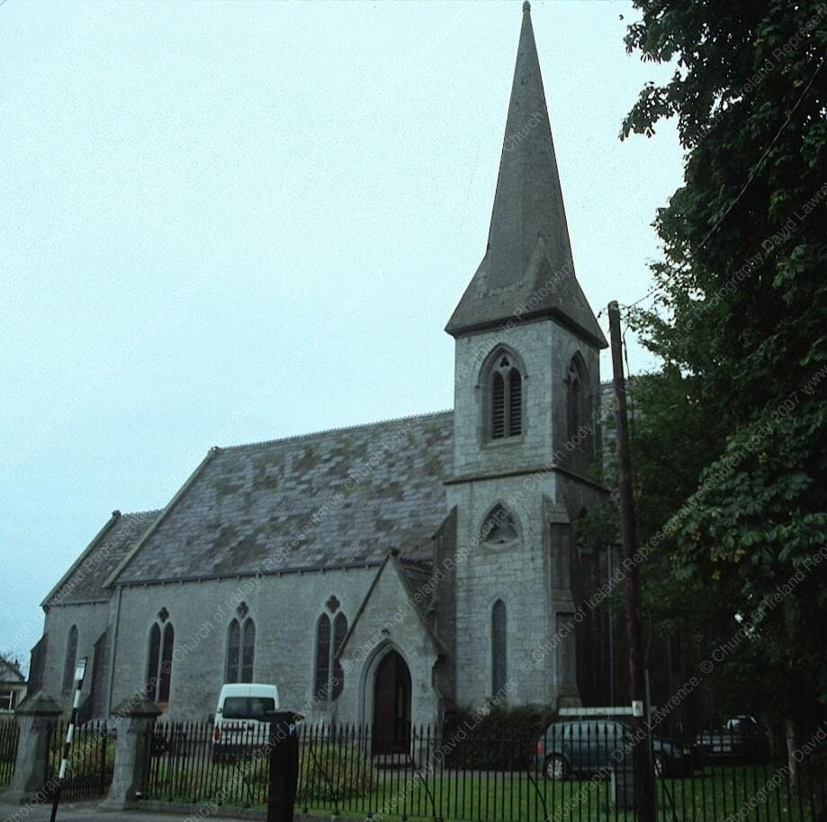 A headstone at St. Mary's Church of Ireland